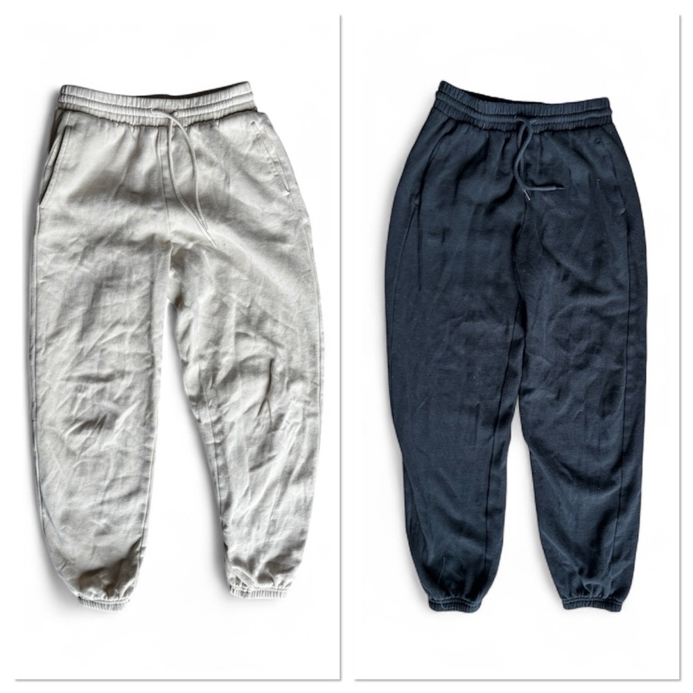 Old Navy set of 2 joggers cream & black size XS - Picture 1 of 9